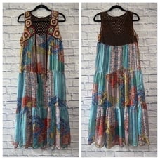 Aratta silent journey insane maxi dress crochet boho