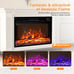 26 inch Electric Fireplace,3 Flame Modes Heater Insert with Remote Control 1500W