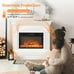 26 inch Electric Fireplace,3 Flame Modes Heater Insert with Remote Control 1500W