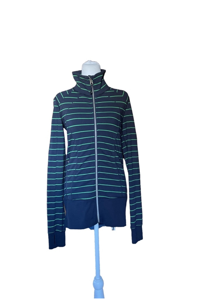 Women's Lululemon Jacket, Size M, Dark Gray & Lime Green