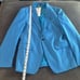 Men’s Blue Slim Fit Suit Jacket Blazer One Button Notched Lapel Size 30 NEW