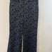 MAEVE PANTS WOMENS SIZE 8 BLACK GRAY FLORAL HIGH RISE WIDE LEG DRESS PANTS