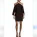 NEW Alexia Admor Statement Flutter-sleeve Cold Shoulder Dress in Black Size 4