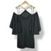 NEW Alexia Admor Statement Flutter-sleeve Cold Shoulder Dress in Black Size 4