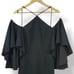 NEW Alexia Admor Statement Flutter-sleeve Cold Shoulder Dress in Black Size 4