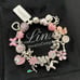 Linx Snake Chain Bracelet with French Bulldog Frenchie Themed Charms