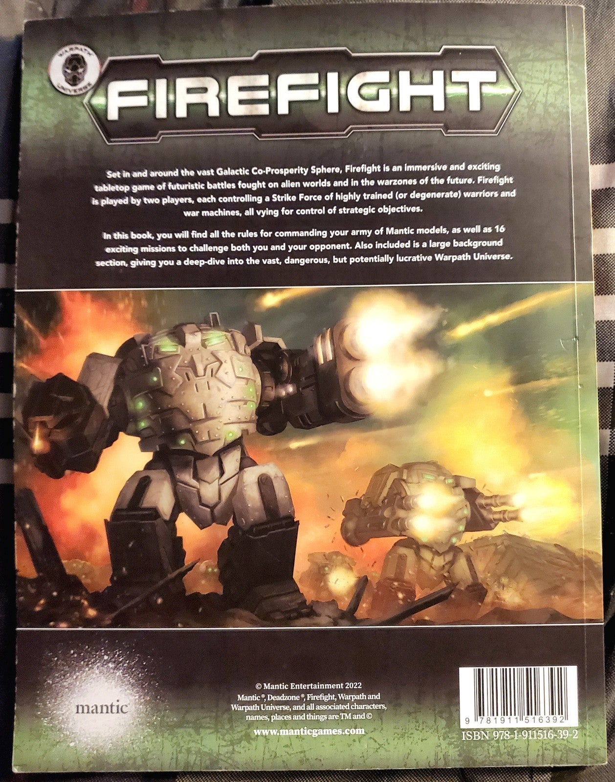 Mantic Games Firefight Rulebook - detail