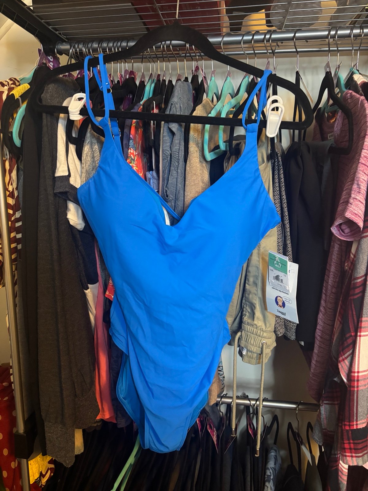 Blue one piece swim NWT