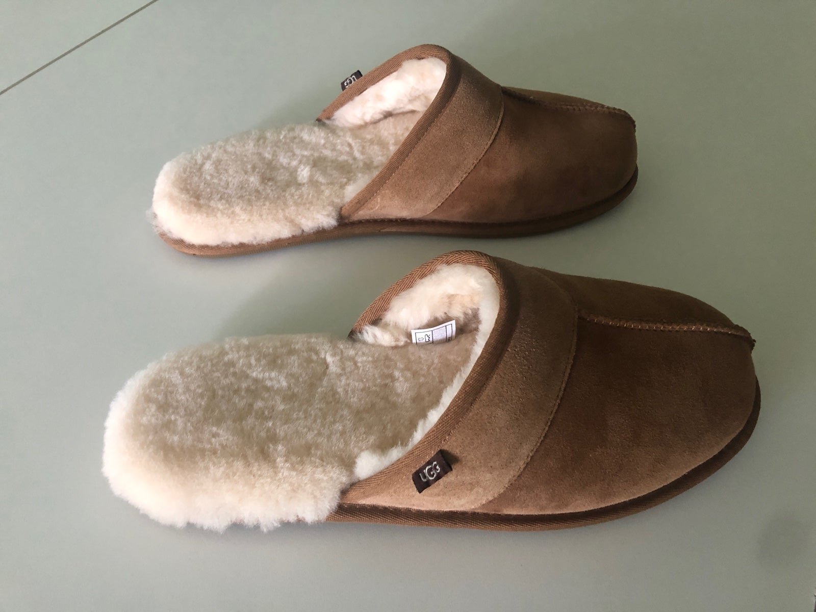 BRAND NEW: UGG Men's Leather Leisure Slide Slipper Chestnut Size 12