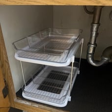 2 Sets of 2-Tier Multi-Purpose Bathroom Under Sink Organizers and Storage