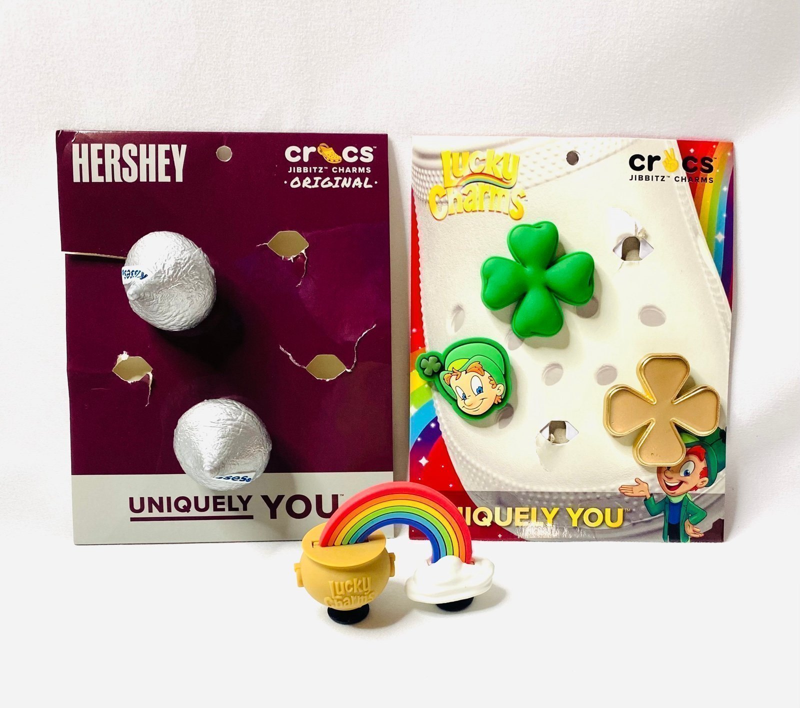 Crocs Clogs Hershey Kisses Candy & Lucky Charms 6 Piece Original Jibbitz Set