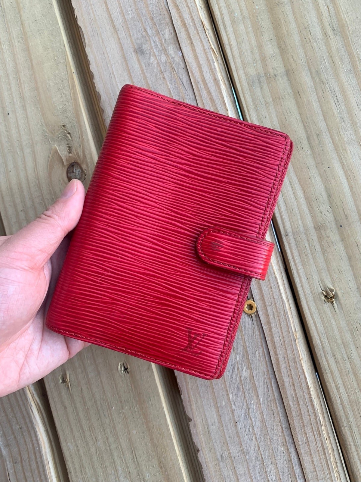 Louis Vuitton Red Epi Leather Agenda / Notebook Cover PM