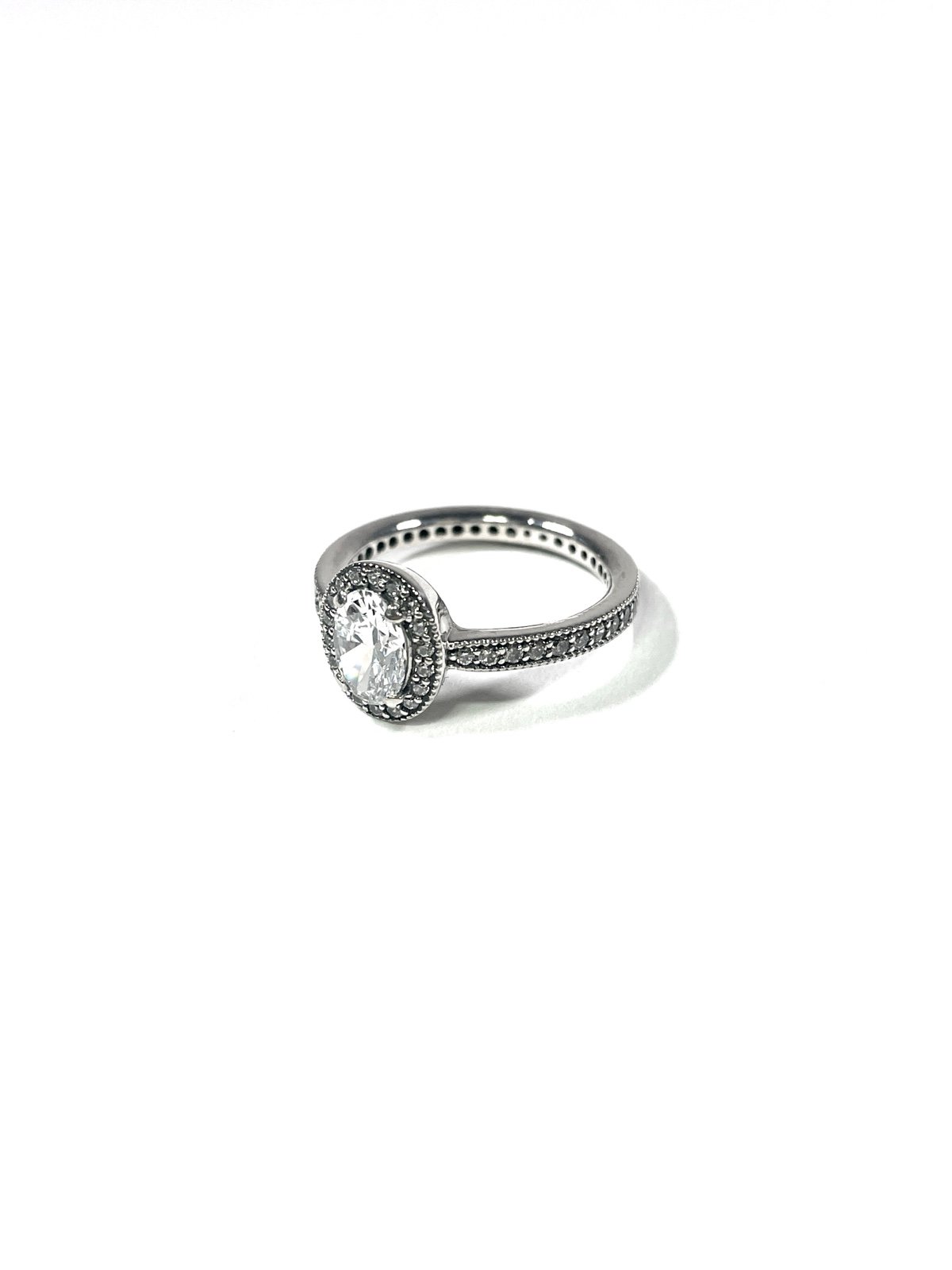 Size 5 Sterling Silver Ring with Cubic Zirconia