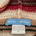 White + Warren VTG Size S Cashmere Knit Striped Turtleneck Cream Black Beige Red