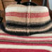 White + Warren VTG Size S Cashmere Knit Striped Turtleneck Cream Black Beige Red