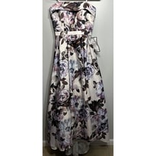 XSCAPE Prom Formal Dress Long Gown Purple Floral Sleeveless Size 4 USA Made NEW