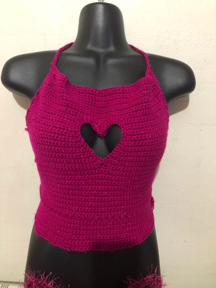 Handmade Heart Halter Top