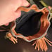 REBECCA MINKOFF Brown Suede 100% Genuine Leather Fringe Purse Bohemian Festival