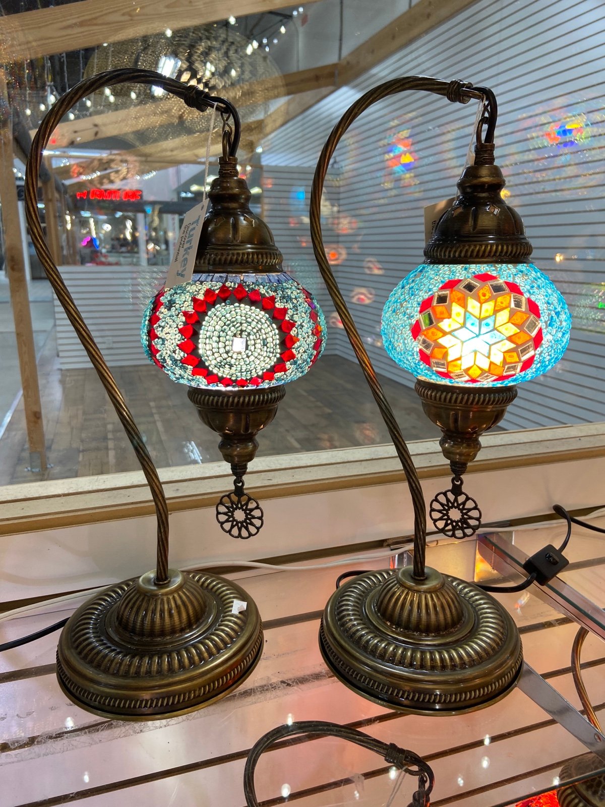 Handmade Turkish table lamp set of 2