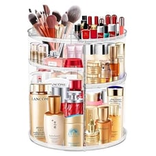 Makeup Organizer 360 Acrylic Rotation Large Capacity, Easy Access Great Gift