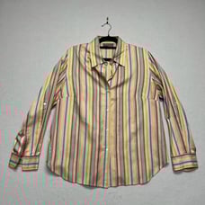 Kate Hill Luxurious Feminine Silk Pastel Rainbow Artistic Retro Plus Top Size 16