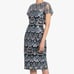NWT Maggy London Blue Floral Embroidered Sequin Occassion Pencil Dress Size 16