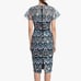 NWT Maggy London Blue Floral Embroidered Sequin Occassion Pencil Dress Size 16