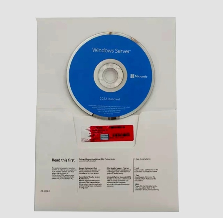 Windows Server 2022 16 Core OEM DVD Full Package