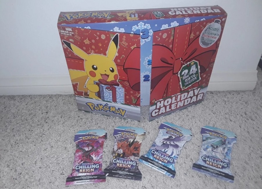 Pokemon Advent Holiday Calendar 2021 NIB And trading card lot