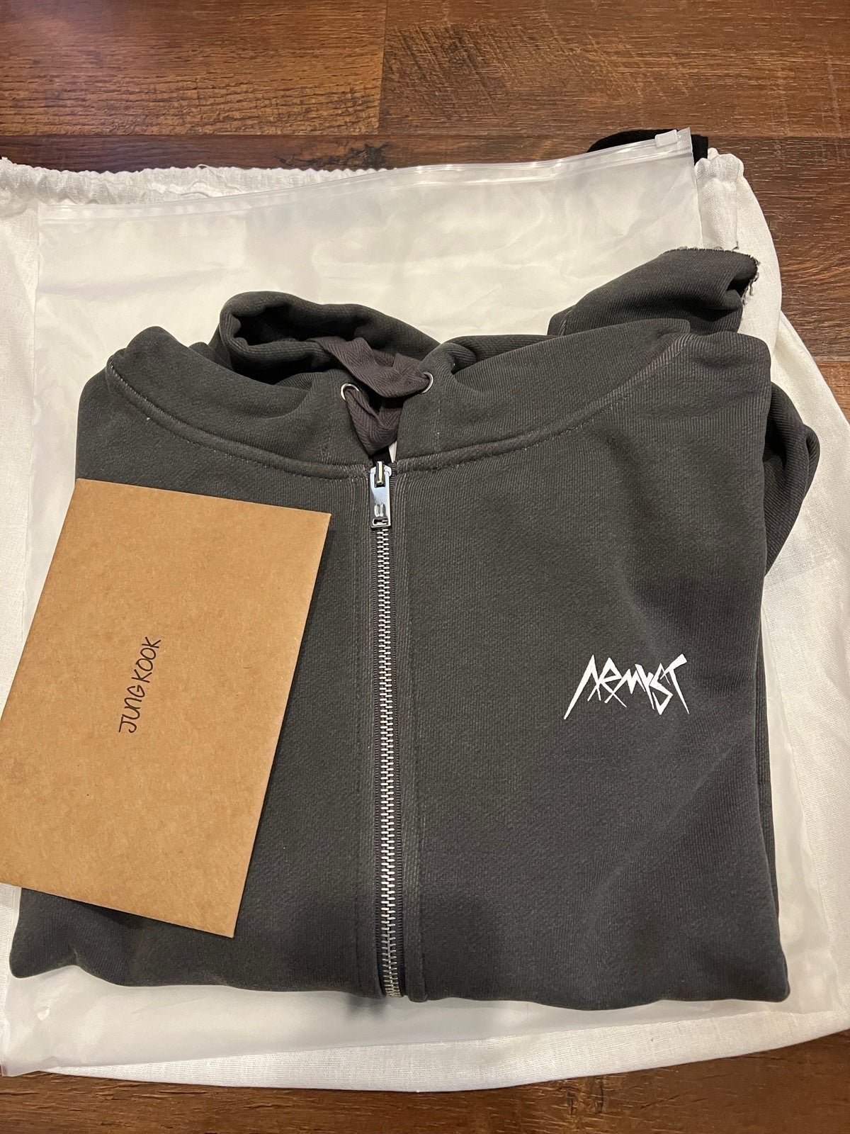 BTS Artist Made Collection - Jungkook Grey ARMYST Hoodie - Size Medium