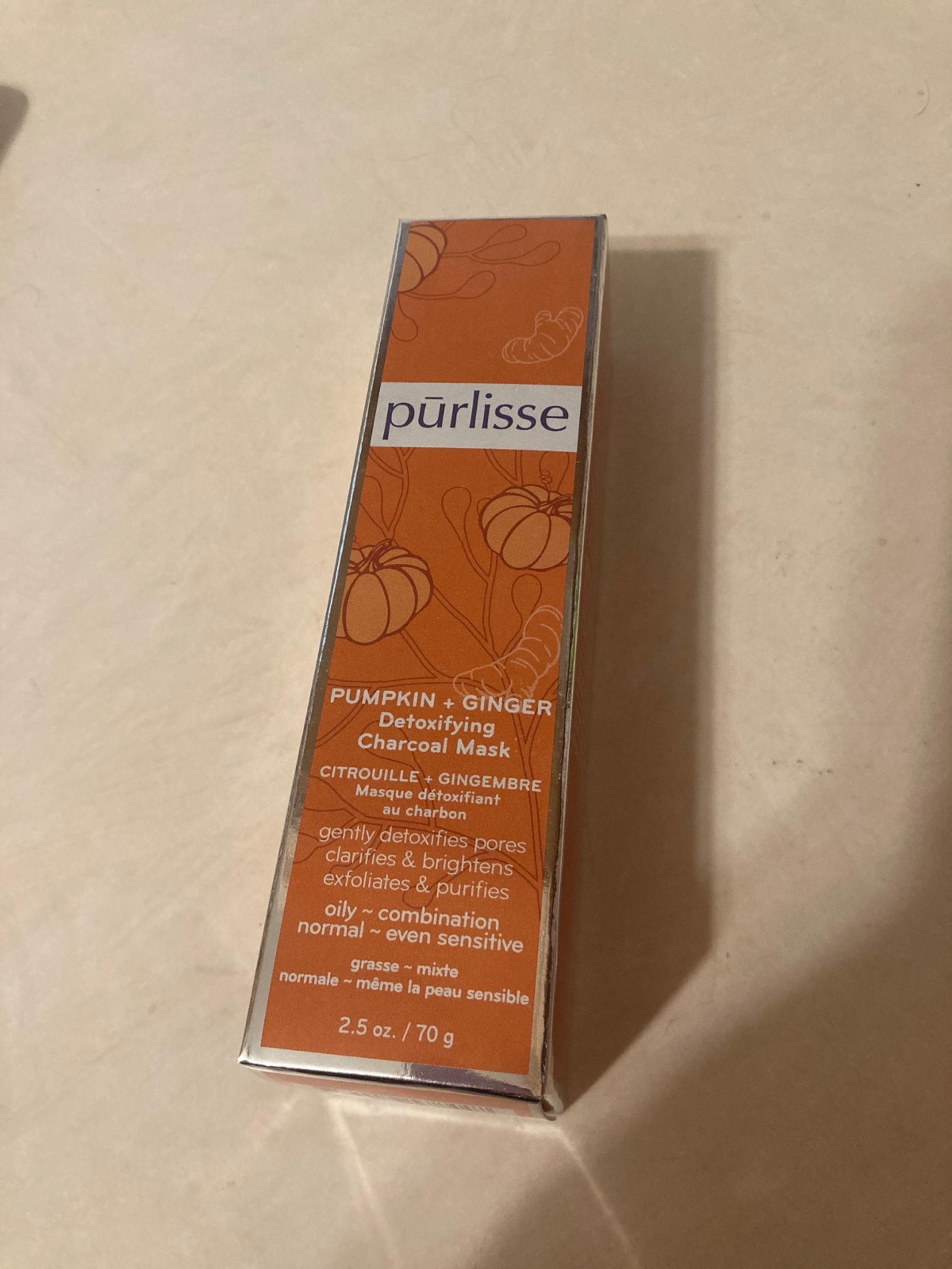 purlisse pumpkin and ginger detoxifying charcoal mask