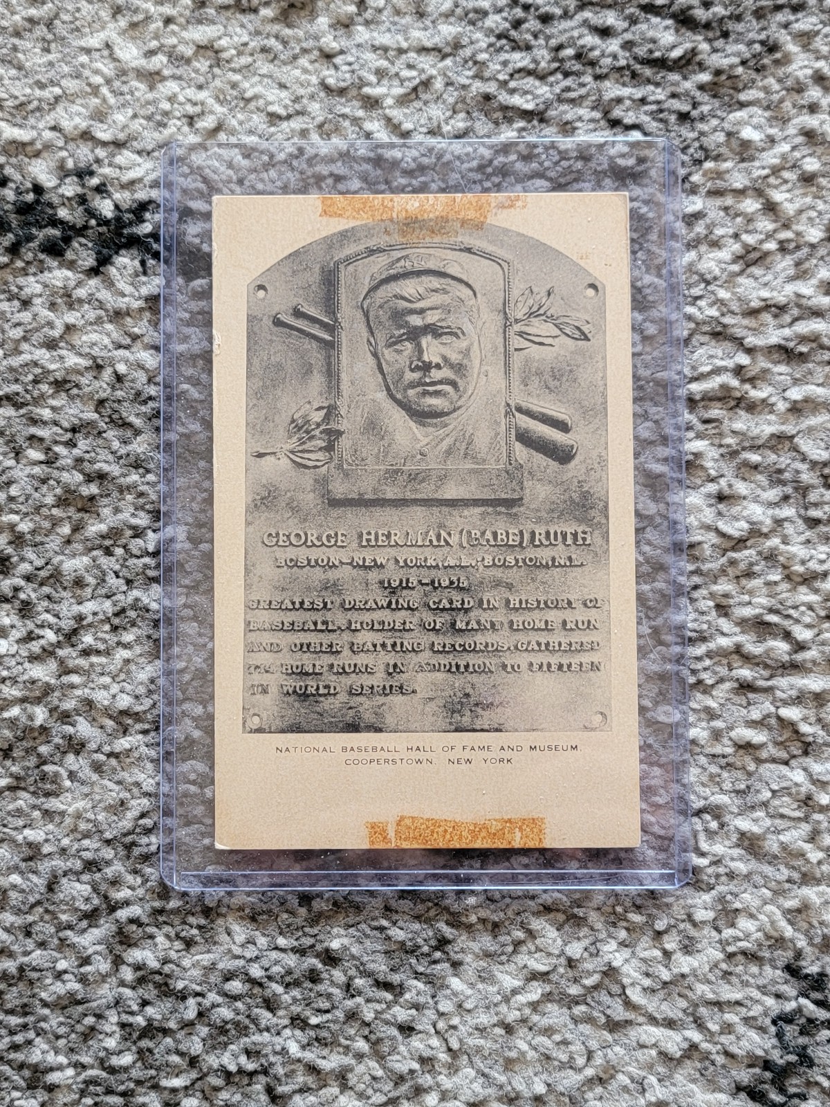 1953 Babe Ruth postcard authentic (rare) card original