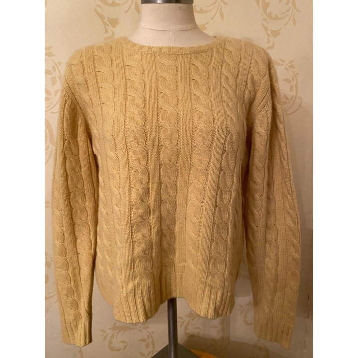 Sutton Studio 100%Cashmere Thick Cable Sweater Medium
