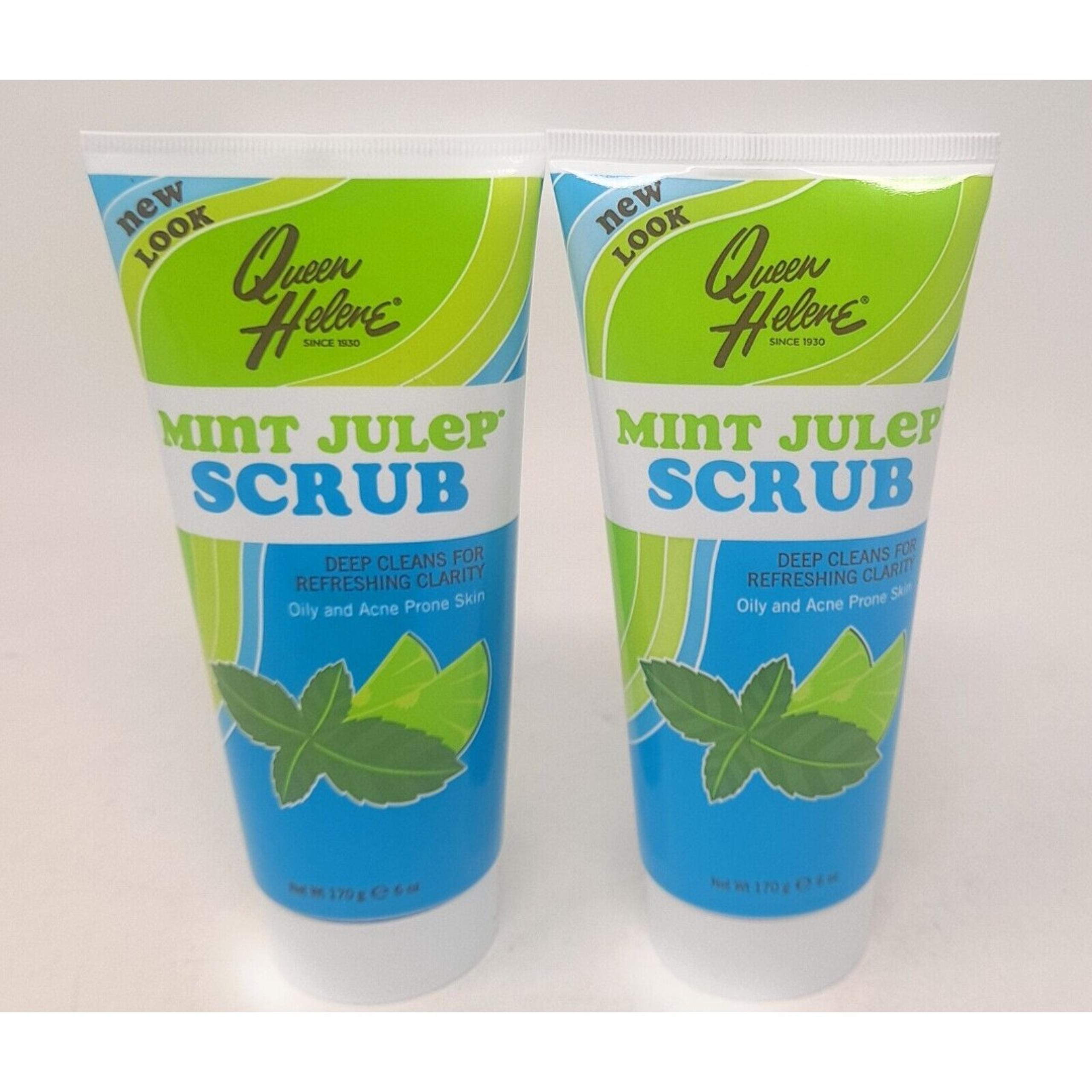 2 PACK Queen Helene Mint Julep Scrub Facial Face Deep Cleans Oily Acne Skin
