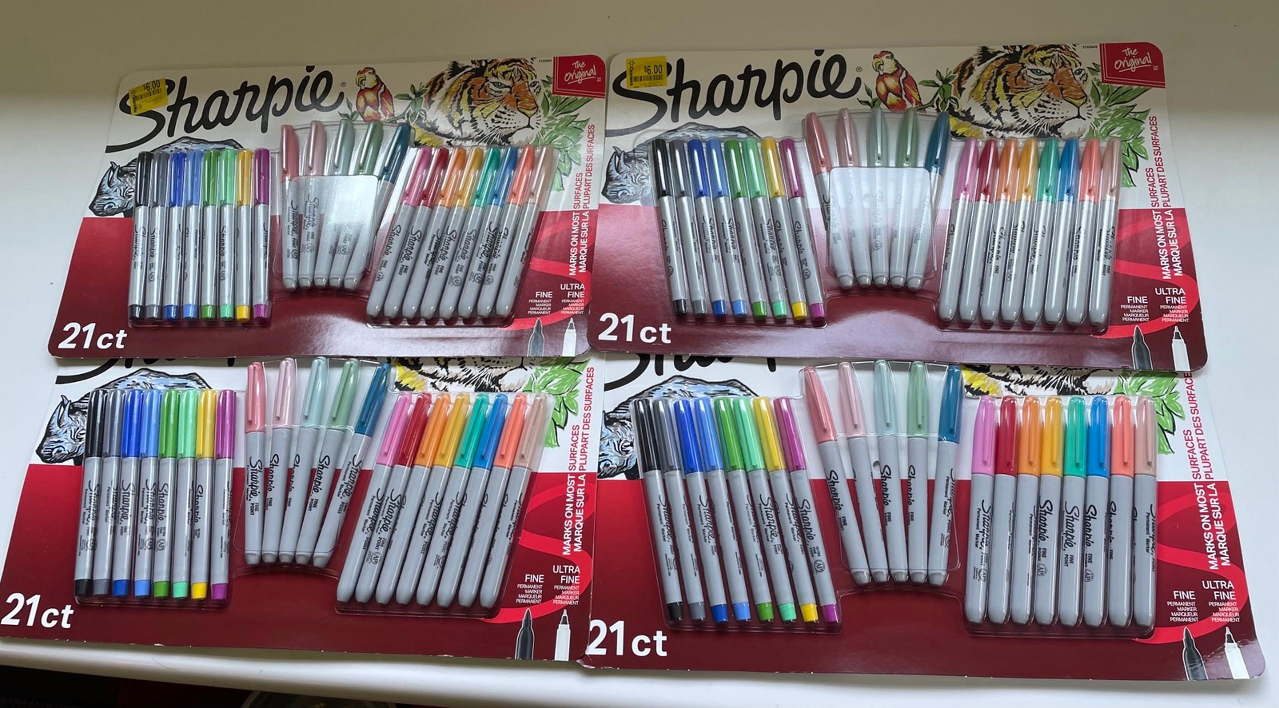Sharpie Fine/Ultra Fine Original NEW NEVER OPENED 21 Count 4 Packages