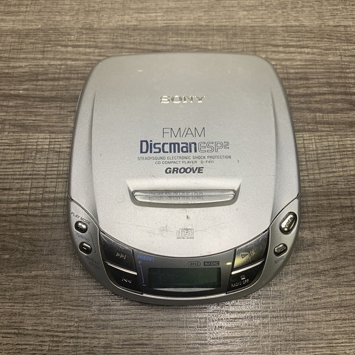 Sony Discman Portable CD Player w/ AM/FM Radio D-F411 - Tested Working!