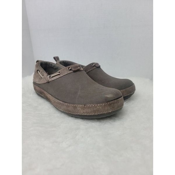 Crocs Surrey Suede Slip On Clog Shoes Size 8