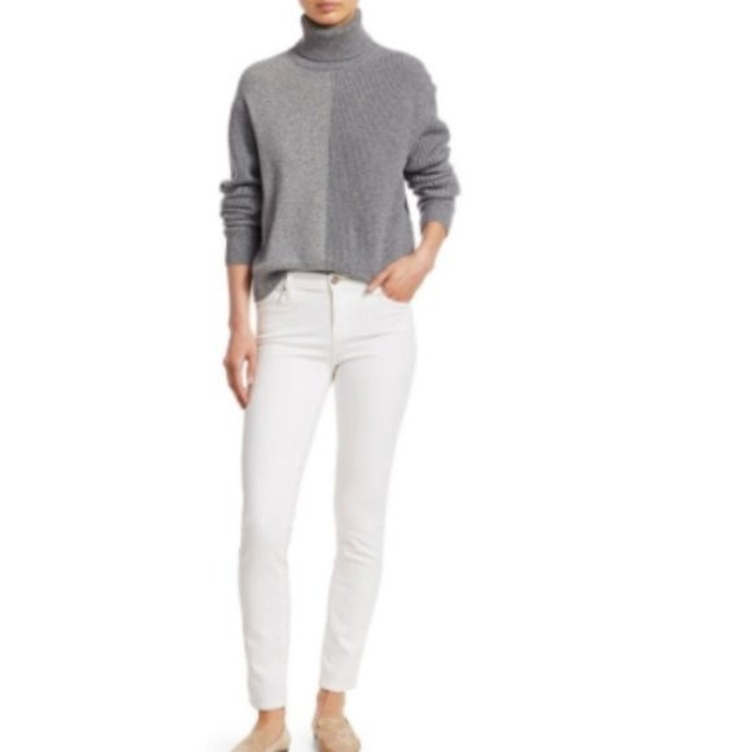 Theory Cashmere Colorblock Turtleneck