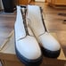 NWT Seven 7 Zoe Platform Bootie White Faux Leather Platform Boots Womens size 10