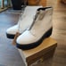 NWT Seven 7 Zoe Platform Bootie White Faux Leather Platform Boots Womens size 10