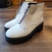NWT Seven 7 Zoe Platform Bootie White Faux Leather Platform Boots Womens size 10
