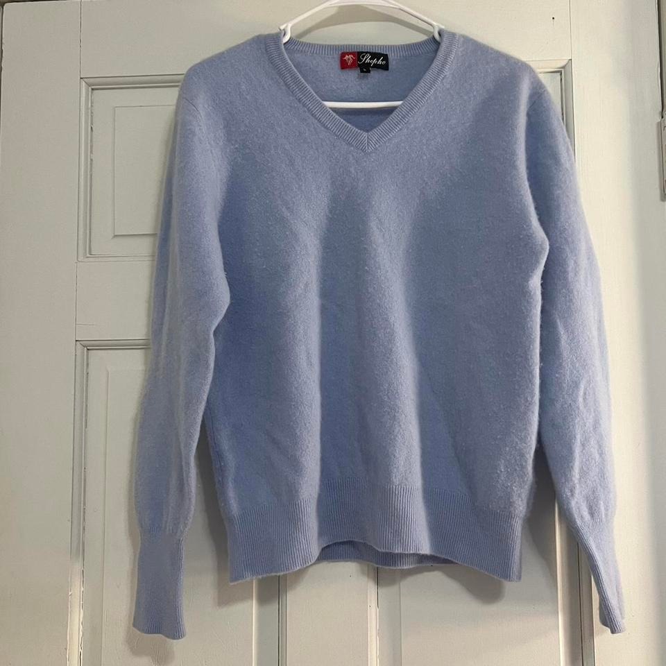 Baby blue Shephe 100% cashmere vintage sweater