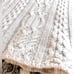 SUNDANCE Alpaca Cable Knit Coastal Cardigan Sweater Vest in Warm White
