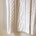 SUNDANCE Alpaca Cable Knit Coastal Cardigan Sweater Vest in Warm White
