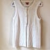 SUNDANCE Alpaca Cable Knit Coastal Cardigan Sweater Vest in Warm White