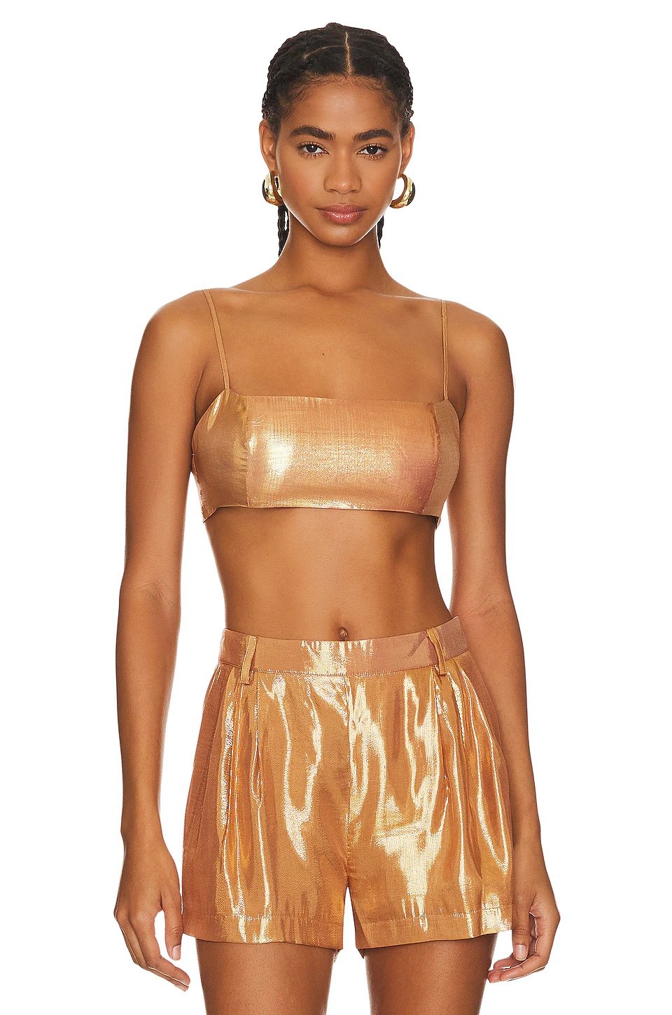 Retrofête Vedra Metallic Silk Bra Top Questions? Leave a comment below!  New w