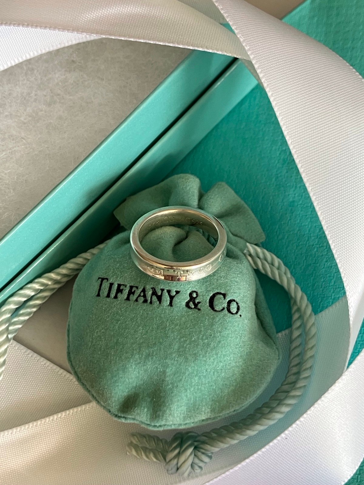 Tiffany&Co. 1837 Classic Signature sterling silver ring “46”