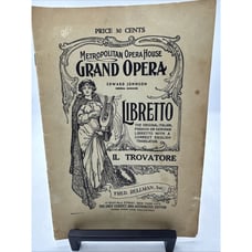 Metropolitan Opera House MET IL Trovatore Program NYC Giuseppe Verdi Troubadour