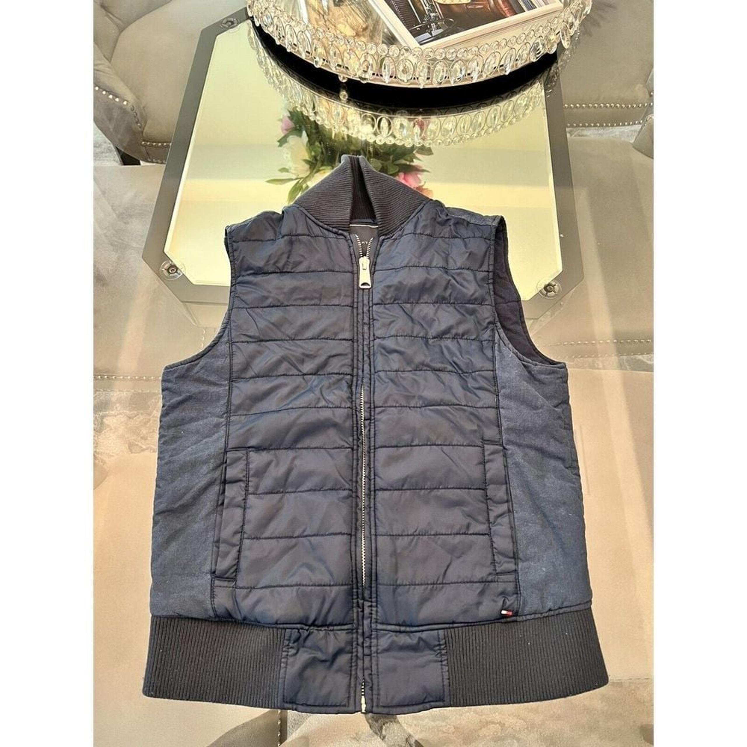 Tommy Hilfiger Puffer Vest Men's Jacket Navy Blue Quilted Full Zip  Size S