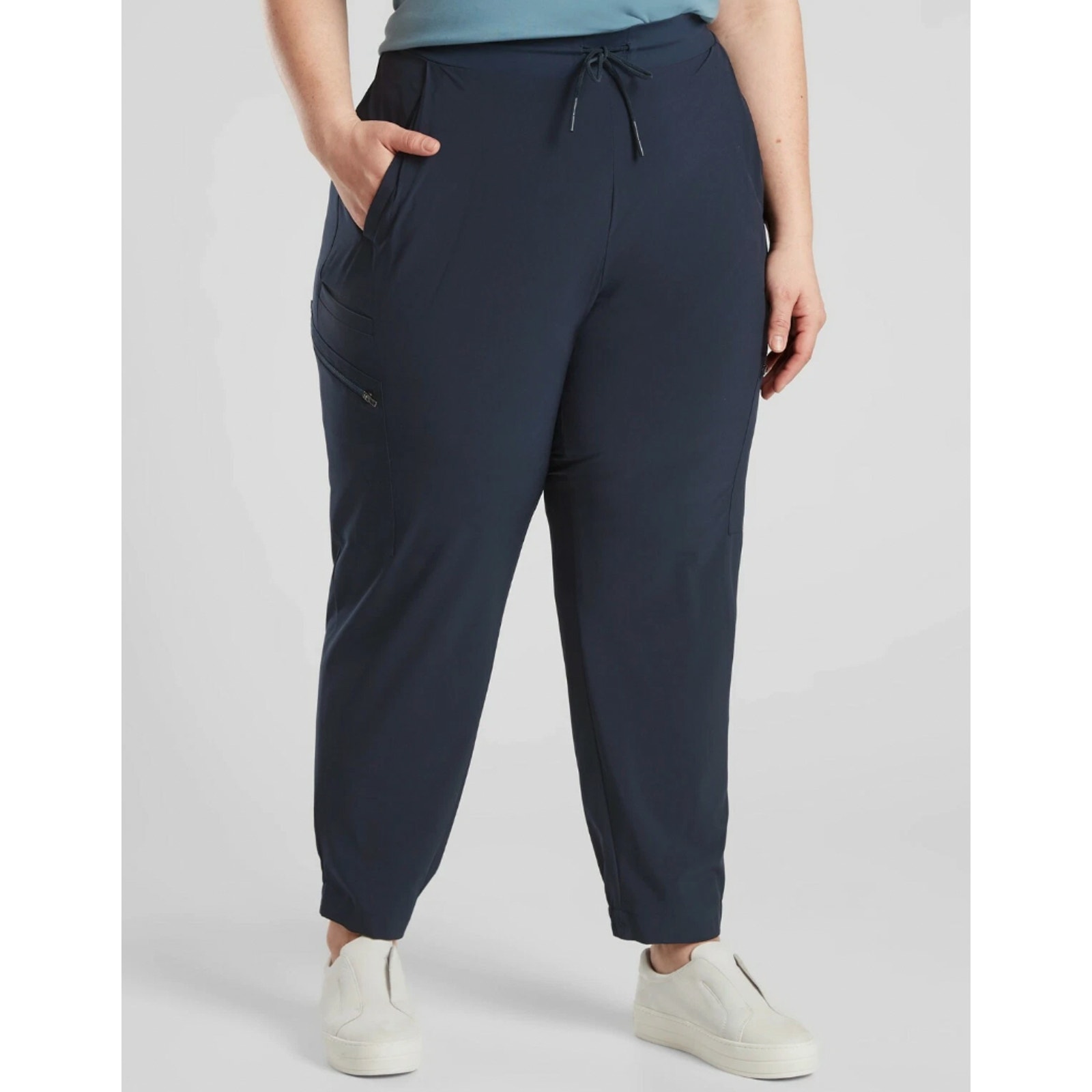 Athleta Venture Pant Navy PLUS Sz. 26W NWT 98 Gorpcore Scrub Style Sustainable